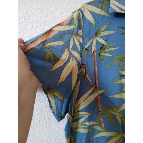 Set 2 Vintage Womens Hawaiian Shirt Bishop St Apparel Blue Green Medium Trópical - Picture 14 of 16